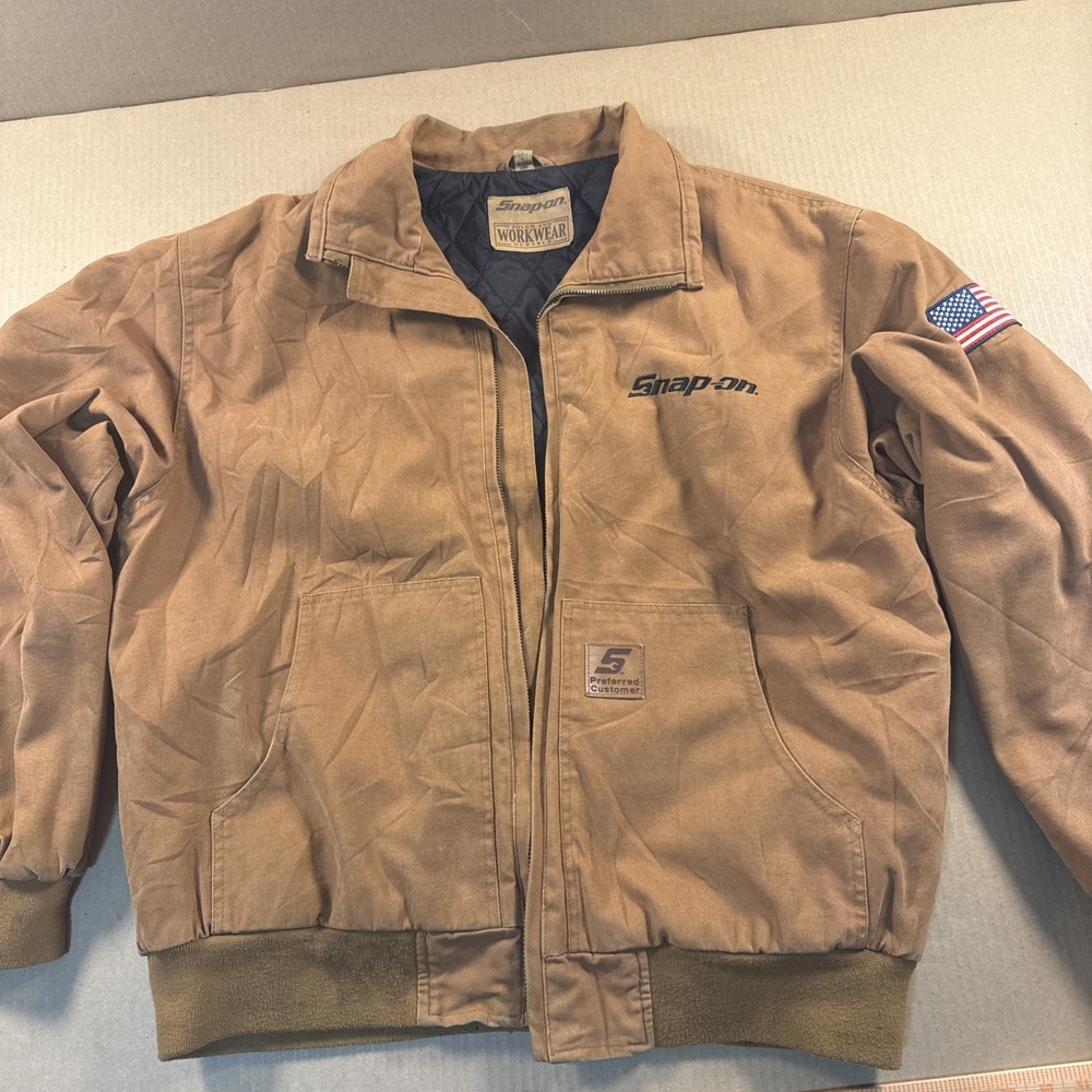 Snap on Workwear Jacket durable, preferred customer Work Jacket USA Flag size XL